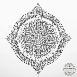Tattoo sketch divine scene, ink illustration... - эскиз тату (№1756899311_0, 03.09.2025 11:35) — tattoo-photo.ru