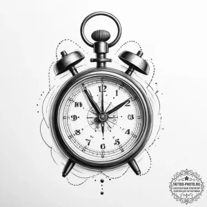 Tattoo sketch kitchen timer - эскиз тату (№1756902809_0, 03.09.2025 12:33) — tattoo-photo.ru