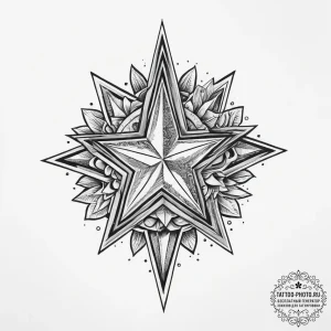 Tattoo sketch trainers with a star, tattoo fl... - эскиз тату (№1756903197_0, 03.09.2025 12:39) — tattoo-photo.ru