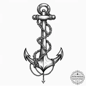 Tattoo sketch anchor - эскиз тату (№1756911794_0, 03.09.2025 15:03) — tattoo-photo.ru