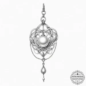 Tattoo sketch pearl string tattoo - эскиз тату (№1756916977_0, 03.09.2025 16:29) — tattoo-photo.ru