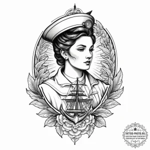 Tattoo sketch historical statue with a quote,... - эскиз тату (№1756917699_0, 03.09.2025 16:41) — tattoo-photo.ru