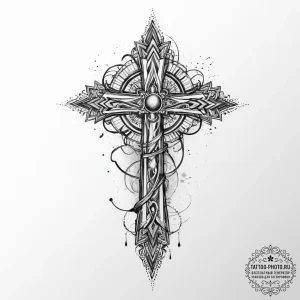 Tattoo sketch divine being, concept art for t... - эскиз тату (№1756918338_0, 03.09.2025 16:52) — tattoo-photo.ru