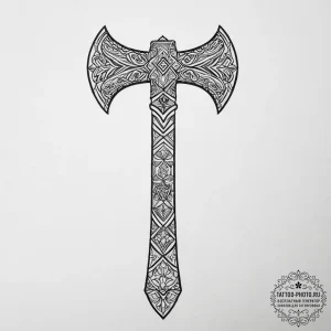 Tattoo sketch slavic perun's axe, tattoo flas... - эскиз тату (№1756919149_0, 03.09.2025 17:05) — tattoo-photo.ru
