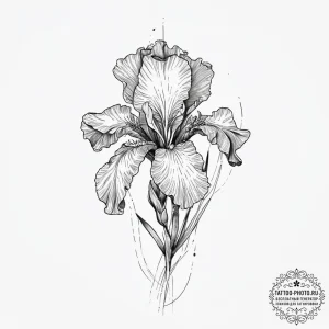 Tattoo sketch iris, tattoo sketch design, on... - эскиз тату (№1756921103_0, 03.09.2025 17:38) — tattoo-photo.ru