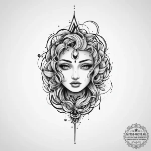 Tattoo sketch a symbolic emotion, tattoo line... - эскиз тату (№1756921882_0, 03.09.2025 17:51) — tattoo-photo.ru
