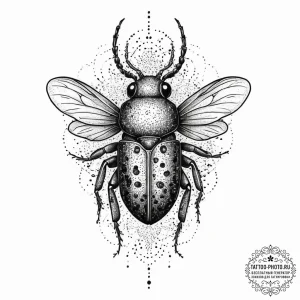 Tattoo sketch weevil, tattoo line art, dotwor... - эскиз тату (№1756922660_0, 03.09.2025 18:04) — tattoo-photo.ru