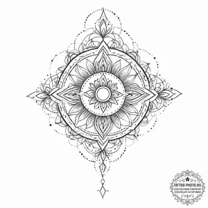 Tattoo sketch rosary beads and flowers, tatto... - эскиз тату (№1756924216_0, 03.09.2025 18:30) — tattoo-photo.ru