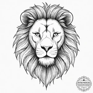 Tattoo sketch spirit animal lion, ink illustr... - эскиз тату (№1756925189_0, 03.09.2025 18:46) — tattoo-photo.ru