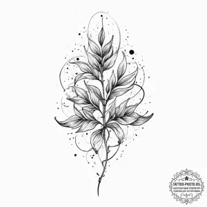 Tattoo sketch a symbolic plant, artistic tatt... - эскиз тату (№1756925772_0, 03.09.2025 18:56) — tattoo-photo.ru