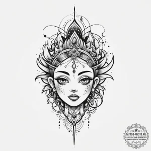 Tattoo sketch cosmic person, ink illustration... - эскиз тату (№1756926164_0, 03.09.2025 19:02) — tattoo-photo.ru