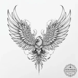 Tattoo sketch griffin wings - эскиз тату (№1756936412_0, 03.09.2025 21:53) — tattoo-photo.ru