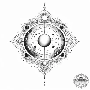 Tattoo sketch cosmic dimension - эскиз тату (№1756937199_0, 03.09.2025 22:06) — tattoo-photo.ru