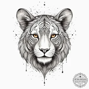 Tattoo sketch a symbolic animal, tattoo line... - эскиз тату (№1756939374_0, 03.09.2025 22:42) — tattoo-photo.ru