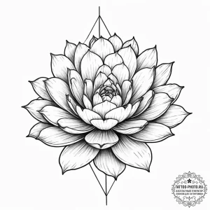 Tattoo sketch succulent flower, tattoo sketch... - эскиз тату (№1756941539_0, 03.09.2025 23:18) — tattoo-photo.ru