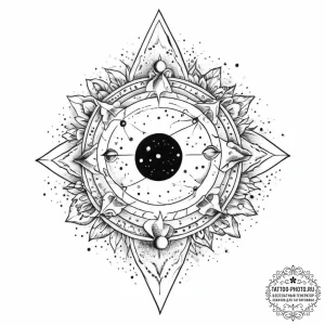 Tattoo sketch cosmic cosmos - эскиз тату (№1756942919_0, 03.09.2025 23:41) — tattoo-photo.ru