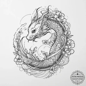 Tattoo sketch omega, tattoo line art, on a cl... - эскиз тату (№1756943310_0, 03.09.2025 23:48) — tattoo-photo.ru
