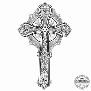 Tattoo sketch ankh with a quote, concept art... - эскиз тату (№1756943898_0, 03.09.2025 23:58) — tattoo-photo.ru