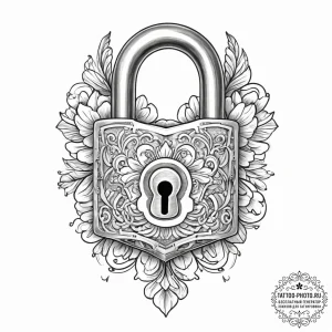 Tattoo sketch lock - эскиз тату (№1757000889_0, 04.09.2025 15:48) — tattoo-photo.ru