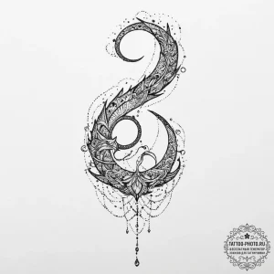 Tattoo sketch demon tail, tattoo drawing outl... - эскиз тату (№1757002677_0, 04.09.2025 16:17) — tattoo-photo.ru