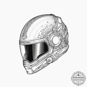 Tattoo sketch cosmic helmet, tattoo sketch de... - эскиз тату (№1757003651_0, 04.09.2025 16:34) — tattoo-photo.ru