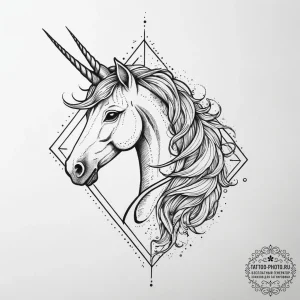 Tattoo sketch unicorn tattoo, tattoo flash sh... - эскиз тату (№1757007400_0, 04.09.2025 17:36) — tattoo-photo.ru