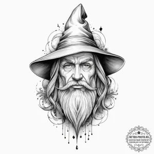 Tattoo sketch wizard - эскиз тату (№1757008585_0, 04.09.2025 17:56) — tattoo-photo.ru