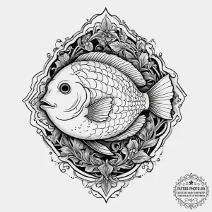 Tattoo sketch flounder, concept art for tatto... - эскиз тату (№1757010949_0, 04.09.2025 18:35) — tattoo-photo.ru