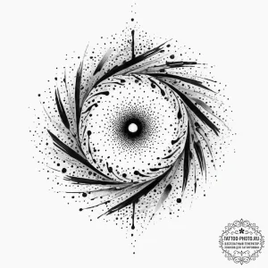 Tattoo sketch vortex, ink illustration for ta... - эскиз тату (№1757011920_0, 04.09.2025 18:52) — tattoo-photo.ru