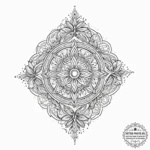 Tattoo sketch cosmic self, tattoo line art, c... - эскиз тату (№1757014859_0, 04.09.2025 19:40) — tattoo-photo.ru