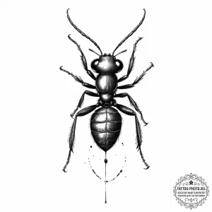 Tattoo sketch queen ant, artistic tattoo sket... - эскиз тату (№1757015249_0, 04.09.2025 19:47) — tattoo-photo.ru