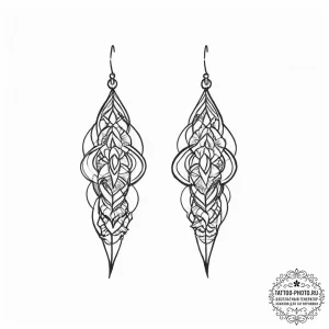 Tattoo sketch small earring tattoo, ink illus... - эскиз тату (№1757015447_0, 04.09.2025 19:50) — tattoo-photo.ru