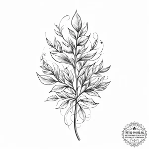 Tattoo sketch a symbolic plant - эскиз тату (№1757020451_0, 04.09.2025 21:14) — tattoo-photo.ru