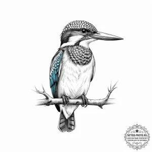 Tattoo sketch puns a kingfisher that says "i'... - эскиз тату (№1757022686_0, 04.09.2025 21:51) — tattoo-photo.ru
