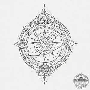 Tattoo sketch celestial tattoo, artistic tatt... - эскиз тату (№1757022884_0, 04.09.2025 21:54) — tattoo-photo.ru
