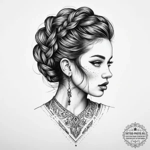 Tattoo sketch braid, tattoo sketch design, mu... - эскиз тату (№1757023686_0, 04.09.2025 22:08) — tattoo-photo.ru