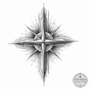 Tattoo sketch flats with a star, tattoo drawi... - эскиз тату (№1757033144_0, 05.09.2025 00:45) — tattoo-photo.ru