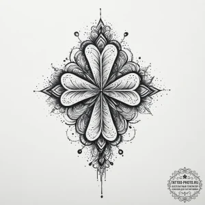 Tattoo sketch clover, concept art for tattoo,... - эскиз тату (№1757033946_0, 05.09.2025 00:59) — tattoo-photo.ru