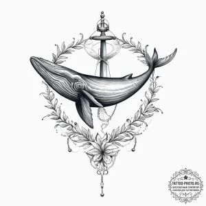 Tattoo sketch blue whale, tattoo flash sheet... - эскиз тату (№1757034751_0, 05.09.2025 01:12) — tattoo-photo.ru