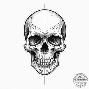 Tattoo sketch skull, concept art for tattoo,... - эскиз тату (№1757036748_0, 05.09.2025 01:45) — tattoo-photo.ru