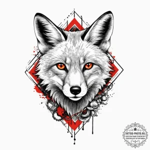Tattoo sketch fox tattoo, ink illustration fo... - эскиз тату (№1757038341_0, 05.09.2025 02:12) — tattoo-photo.ru