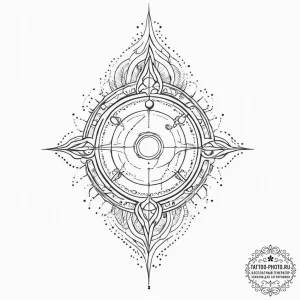 Tattoo sketch cosmic source, artistic tattoo... - эскиз тату (№1757038960_0, 05.09.2025 02:22) — tattoo-photo.ru