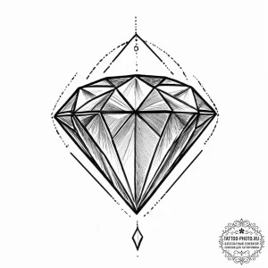 Tattoo sketch diamond - эскиз тату (№1757039158_0, 05.09.2025 02:25) — tattoo-photo.ru