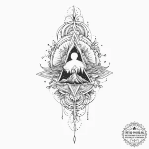 Tattoo sketch cosmic tale, tattoo sketch desi... - эскиз тату (№1757040824_0, 05.09.2025 02:53) — tattoo-photo.ru