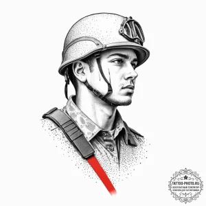 Tattoo sketch soldier with a paper, artistic... - эскиз тату (№1757041415_0, 05.09.2025 03:03) — tattoo-photo.ru