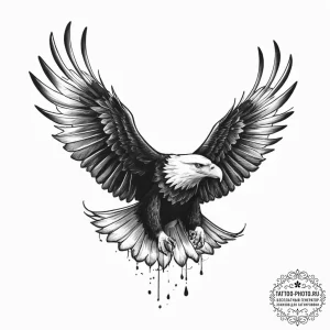 Tattoo sketch eagle flying, tattoo flash shee... - эскиз тату (№1757042785_0, 05.09.2025 03:26) — tattoo-photo.ru
