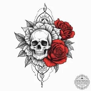 Tattoo sketch zinnia flower, artistic tattoo... - эскиз тату (№1757042980_0, 05.09.2025 03:29) — tattoo-photo.ru