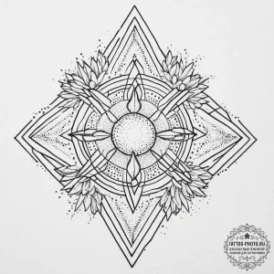 Tattoo sketch cosmic spring, tattoo sketch de... - эскиз тату (№1757047866_0, 05.09.2025 04:51) — tattoo-photo.ru