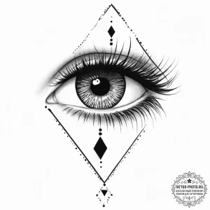 Tattoo sketch eye with eyelashes, tattoo draw... - эскиз тату (№1757055993_0, 05.09.2025 07:06) — tattoo-photo.ru
