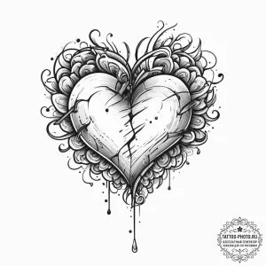 Tattoo sketch heart tattoo, ink illustration... - эскиз тату (№1757056393_0, 05.09.2025 07:13) — tattoo-photo.ru